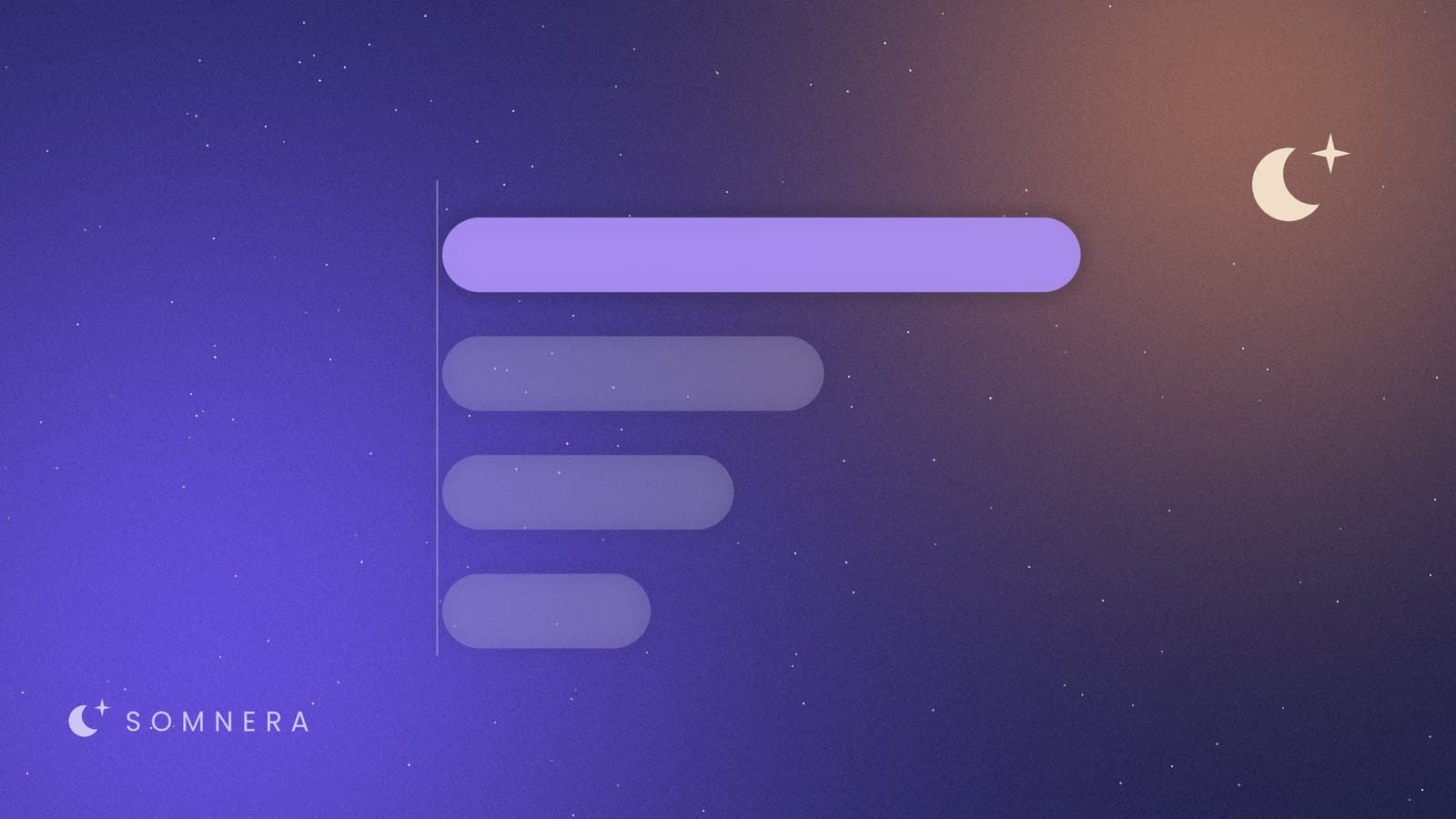 A ranked bar chart with one bar far longer than the rest, on a night-sky background