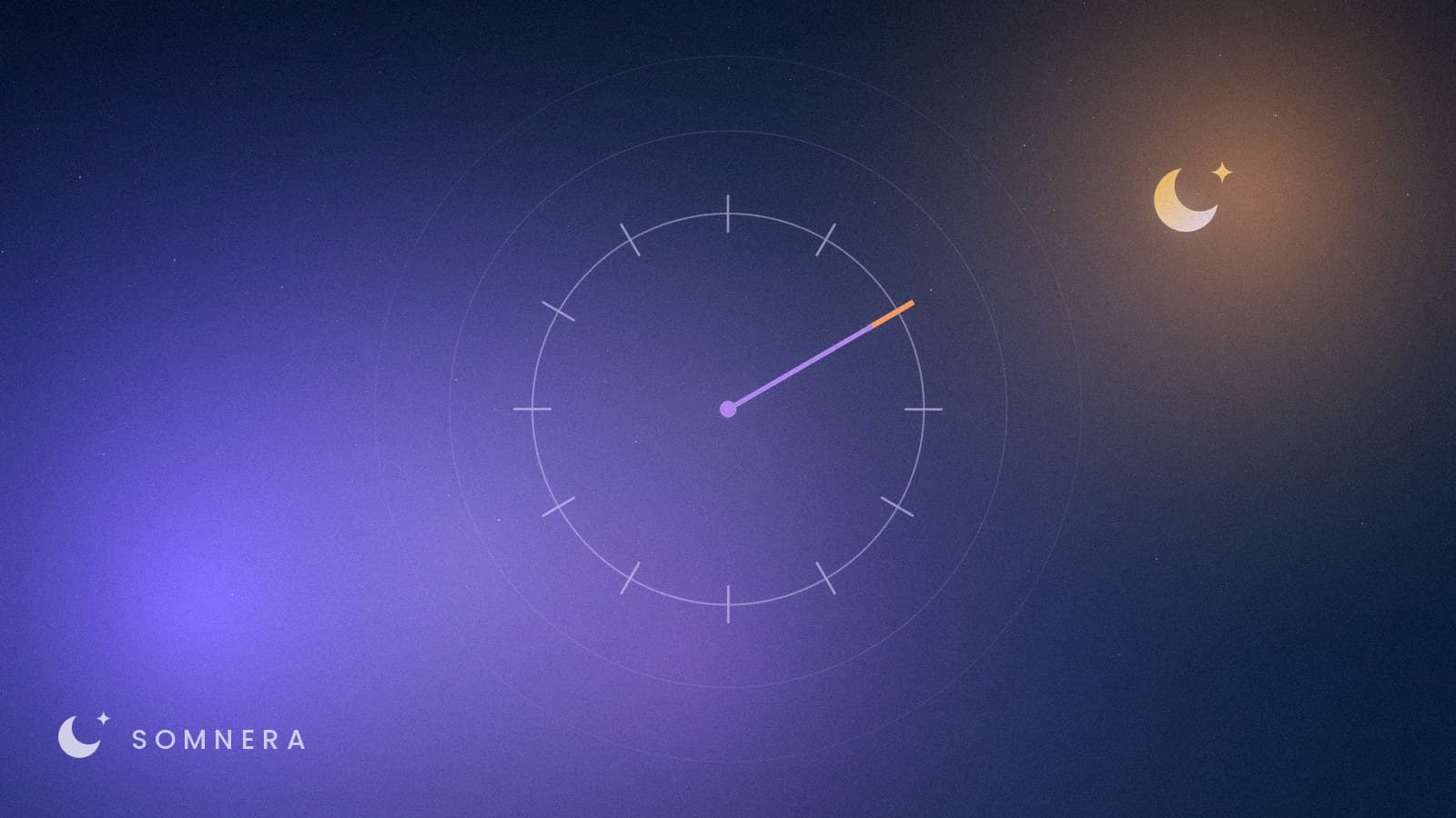 A clock face in the dark with a single hour lit and the hand resting on it.