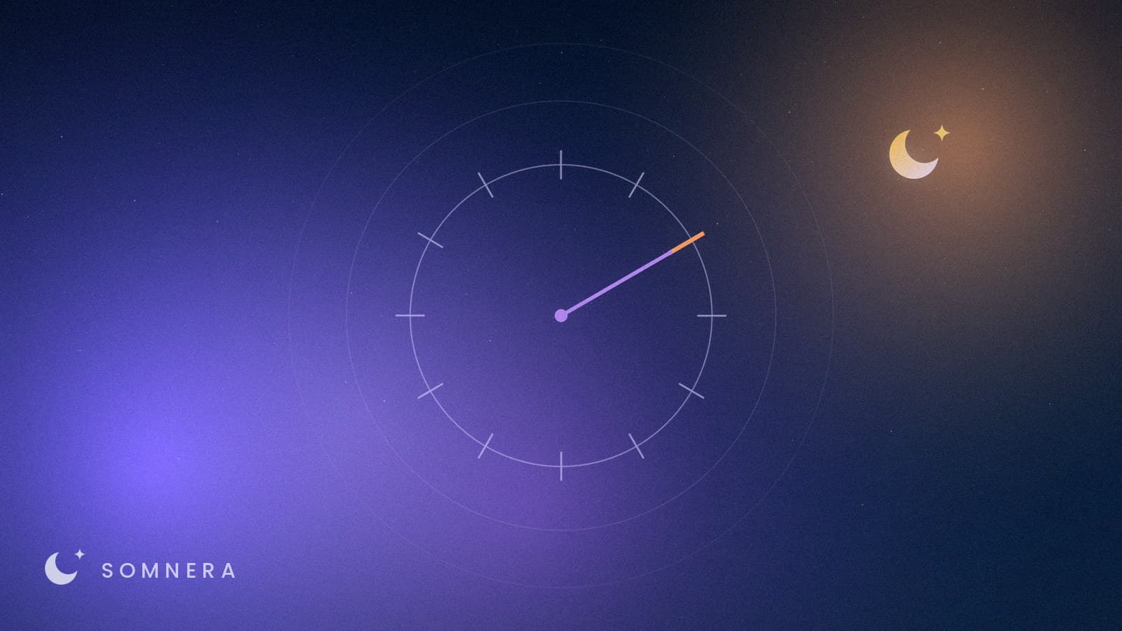A clock face in the dark with a single hour lit and the hand resting on it.