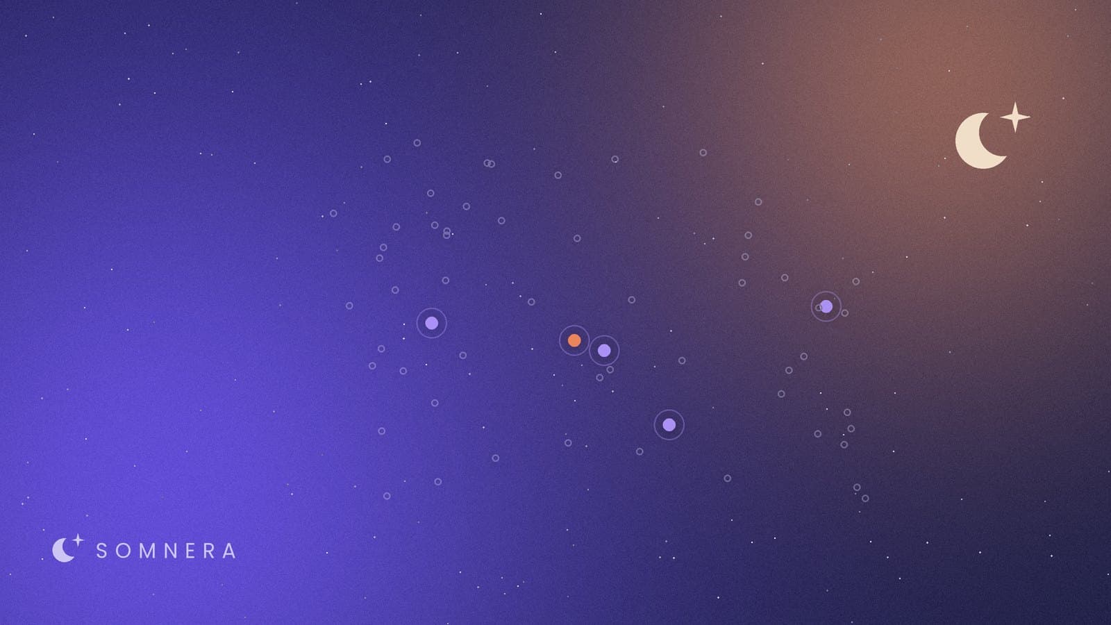 A wide scatter of faint dots with only a handful highlighted, showing how few providers there are